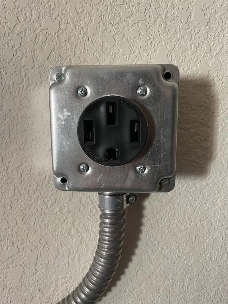 NEMA 14-50 outlet installed for Electrical Panel Upgrade in Llano